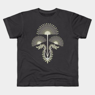 MIMOSA Art Deco Floral in Cream White and Sage Green - UnBlink Studio by Jackie Tahara Kids T-Shirt